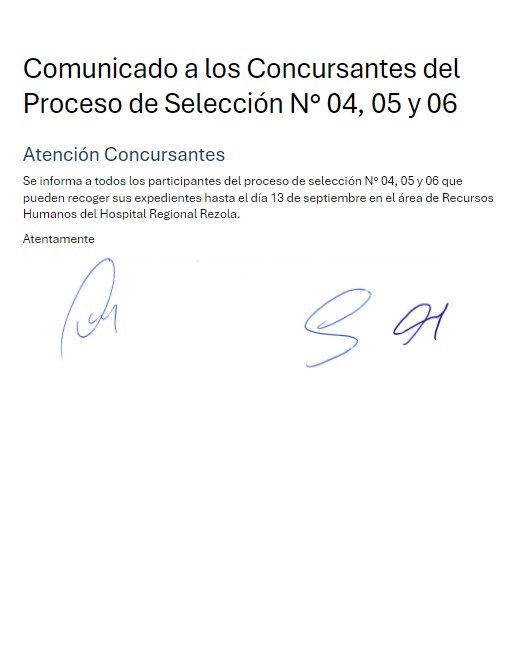 Imagen del comunicado